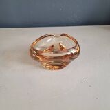 Vintage amber tinted glass ashtray