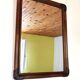 Antique mirror in bamboo and woven leather