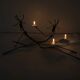 Set of tribal brutalist metal candle holders women