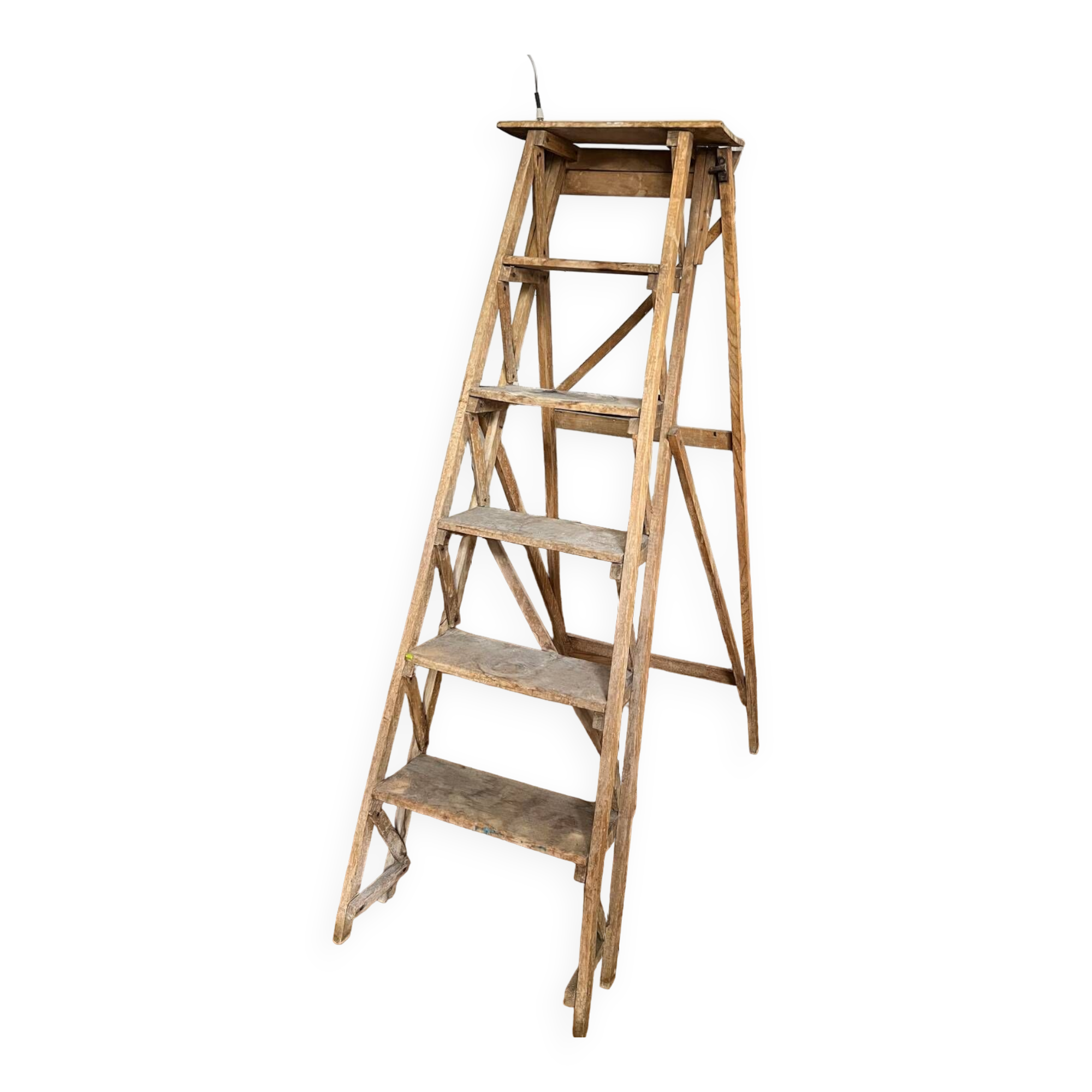 Old wooden painter's stepladder