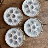 Set of 4 vintage oyster plates Moulin des Loups