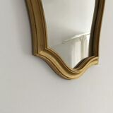 Miroir doré en bois, 28x41 cm