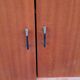 Pair of vintage mahogany sideboards with square metal legs from the 60s