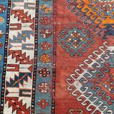Tapis ancien caucasien Kazak 140x300 cm