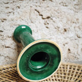 Glazed ceramic chandelier fir green