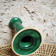 Glazed ceramic chandelier fir green