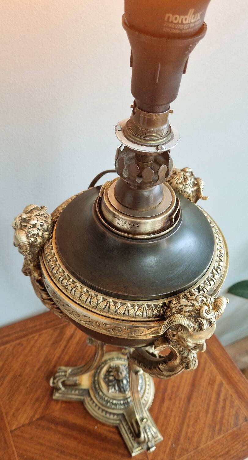 Lampe cassolette bronze doré style Empire XIXème