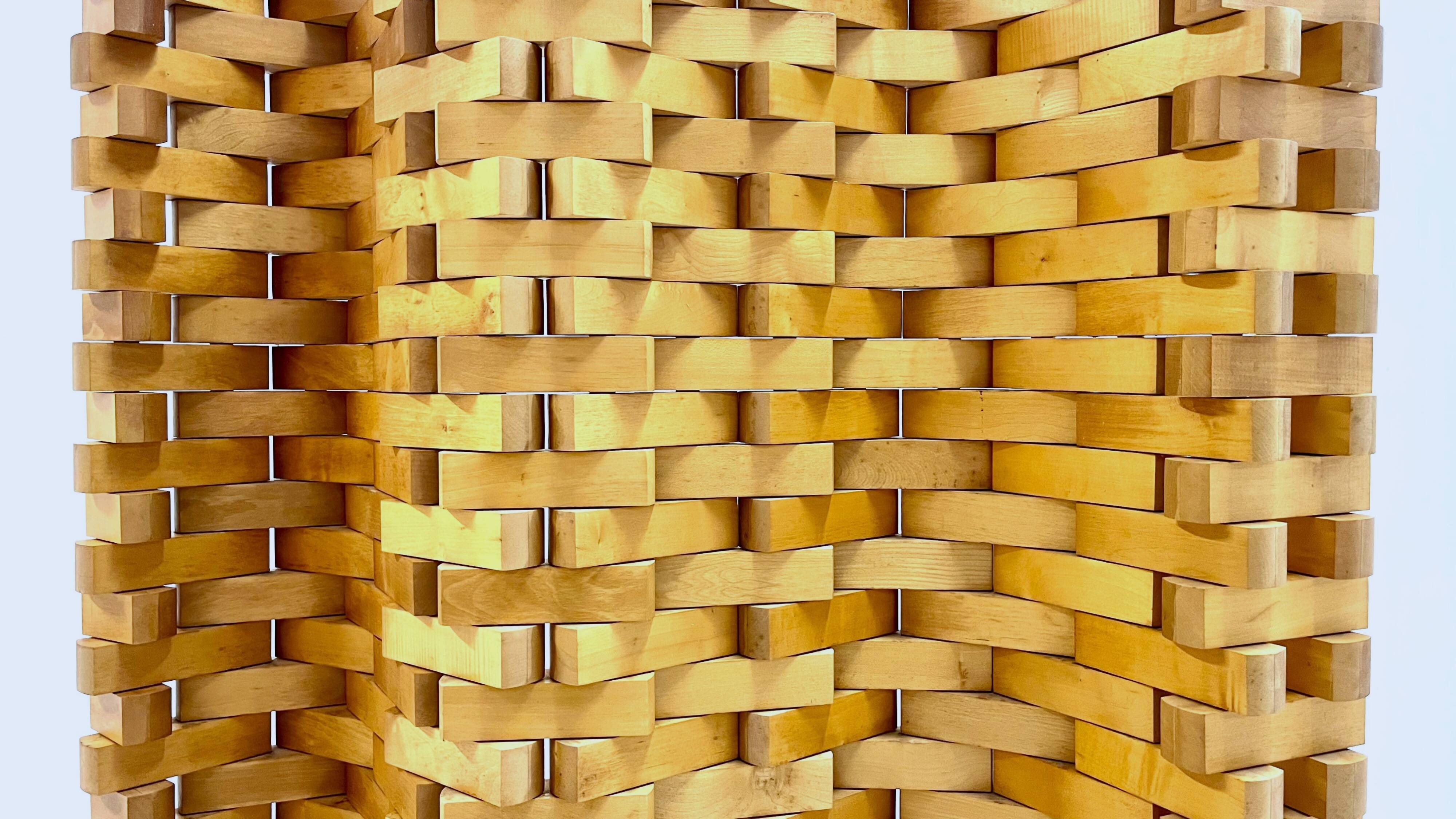 Room divider in Poplar wood 1990'S