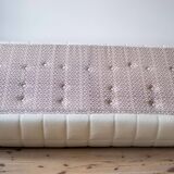 Vintage Leather Kashima Sofa in White Leather by Michel Ducaroy for Ligne Roset, 1980s