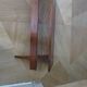 Wall shelf - coat rack - 7 hooks - oak stain - country style - cloakroom