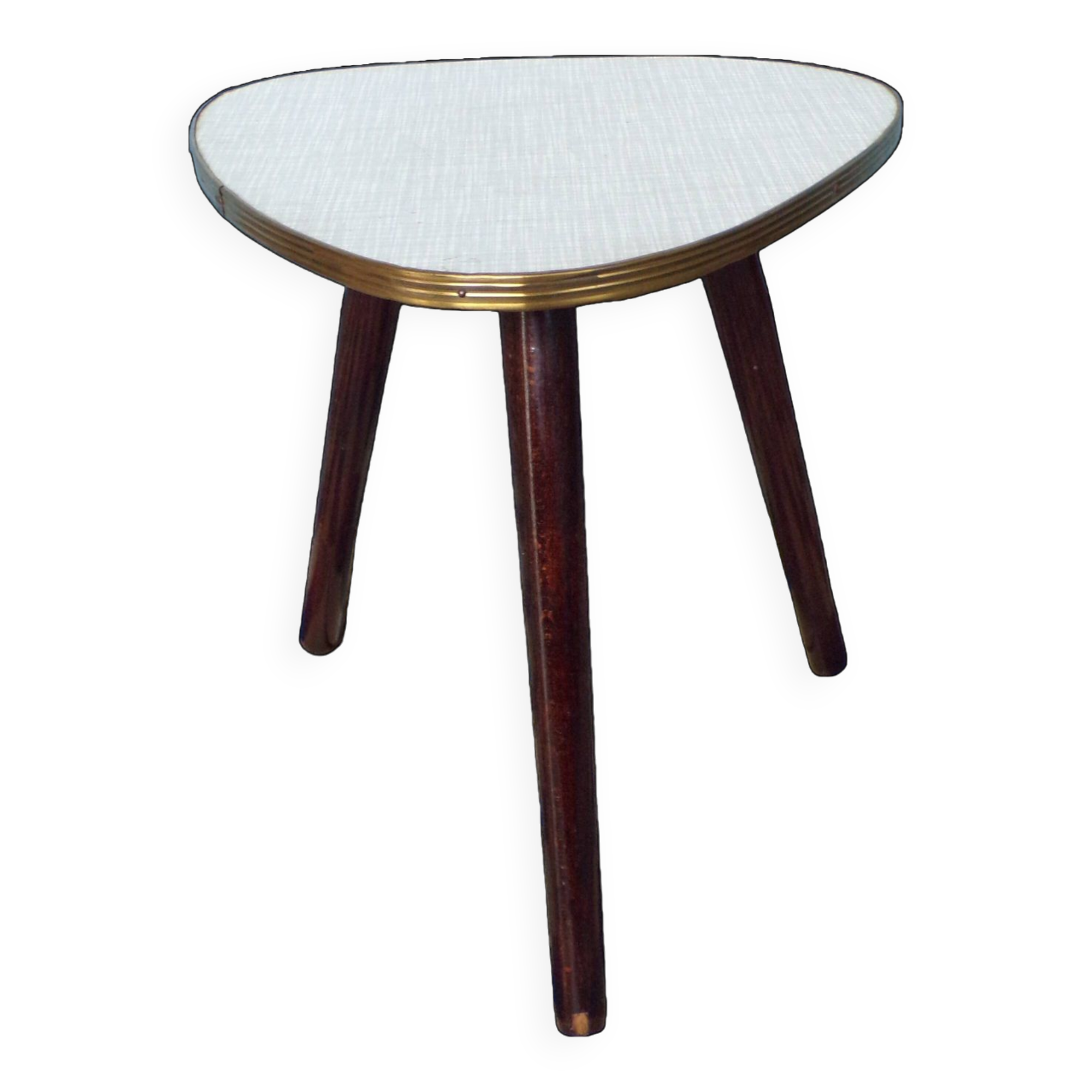 Table porte plante vintag en formica blanc