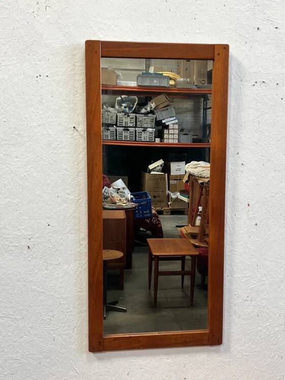 Vintage Teak Mirror, Miljo, Ab Nybrofabriken, Sweden 1950's