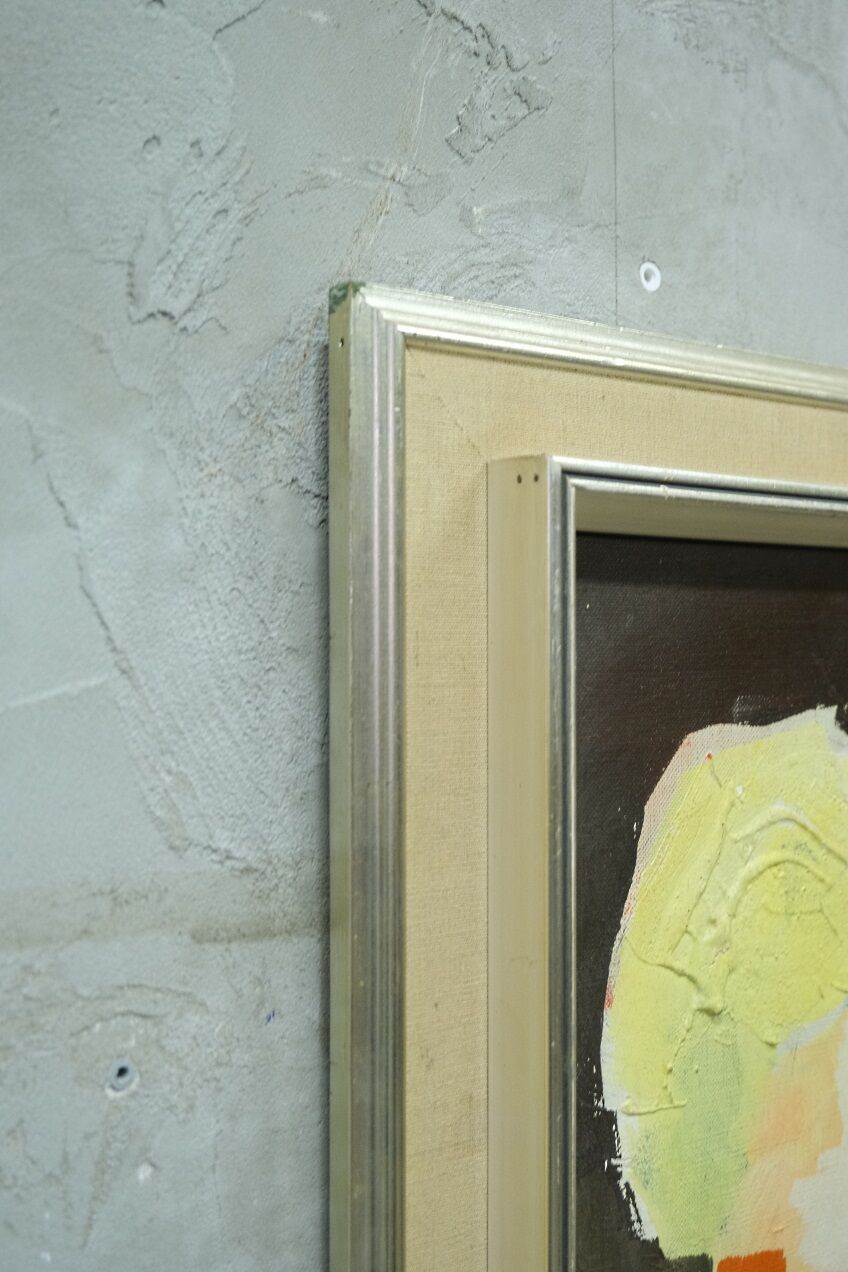 Hans Osswald (1919-1983), Swedish Figurative Abstract Painting, 1960s, Oil on Canvas