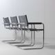 Set of Bauhaus "MG5" leather chairs by Matteo Grassi, Italy, 1980s