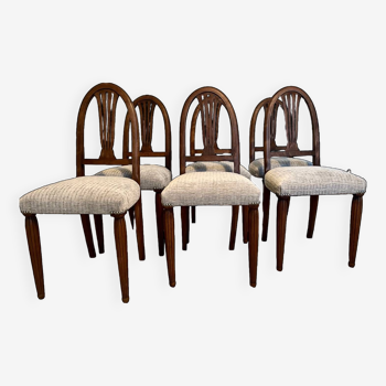 6 fully restored Art Deco chairs