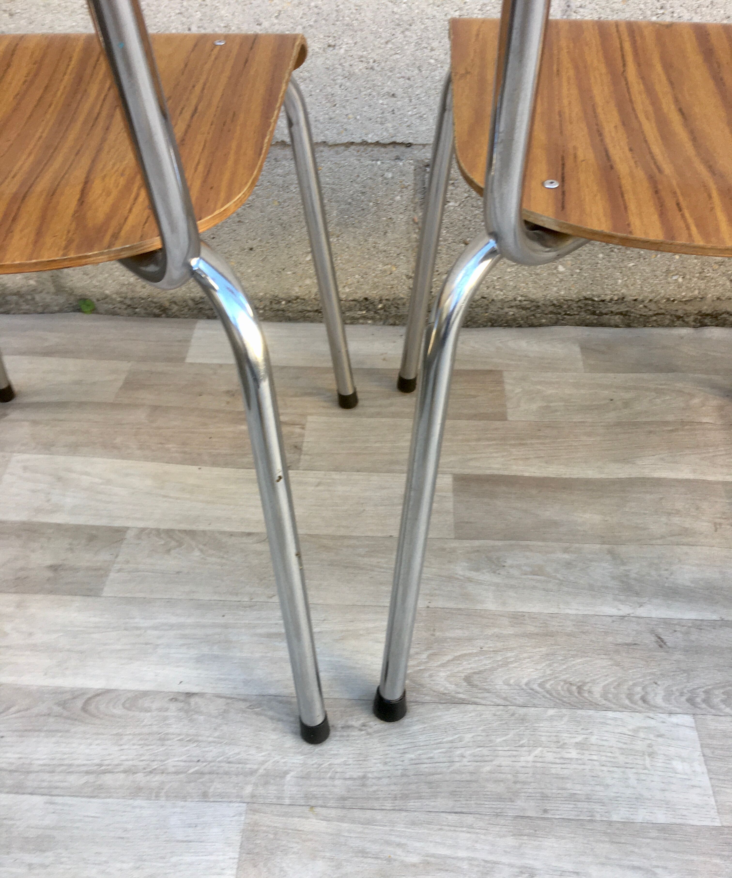 Set of 4 retro chairs in formica