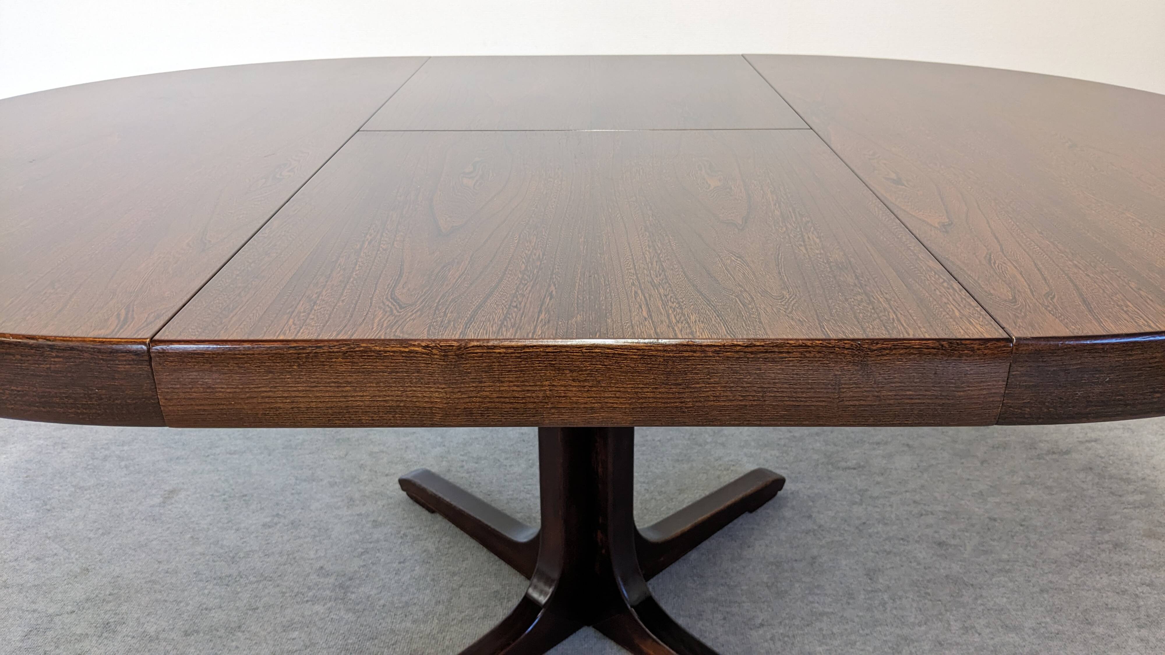Table ronde de salle à manger extensible Baumann, France vers 1970