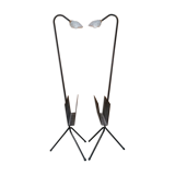 Pair of vintage floor lamps, magazine holders from the 50s