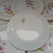 6 vintage Moulin des Loups dessert plates