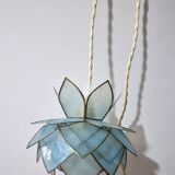 Pair of hanging lamps in mother-of-pearl