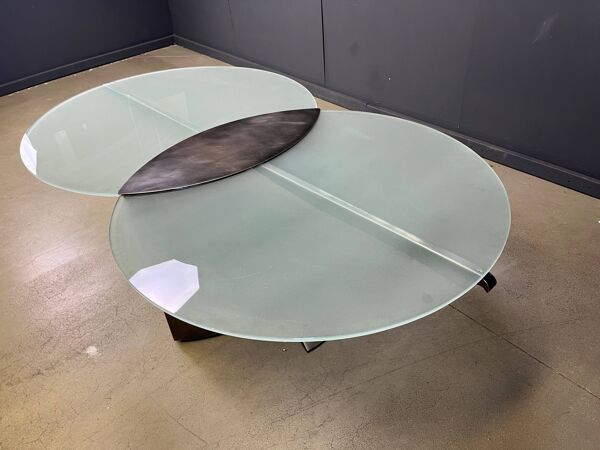 Table à manger postmoderne par Belgochrom, années 1980