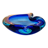 Grand cendrier ou fourre-tout en verre de Murano des années 1960 par Flavio Poli pour Seguso.