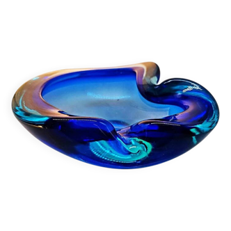 1960s Big Ashtray or Catch-all in Murano Glass by Flavio Poli for Seguso.