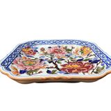 Gien earthenware dish, peony decoration