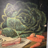 Still life with cabbage old painting
