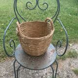 Basket, old Dame Jeanne basket, vintage and artisanal