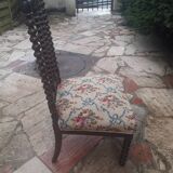 Turned wood chair