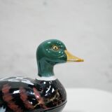 Vintage ceramic duck terrine by Michel Caugant