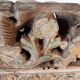 Antique fragment of a 19th century Sicilian carved wooden cart