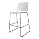 Tabouret haut Very de chez Haworth blanc et chromé
