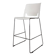 Tabouret haut Very de chez Haworth blanc et chromé