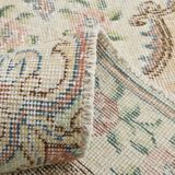 Light Yellow & Brown Turkish Rug, 114x204Cm