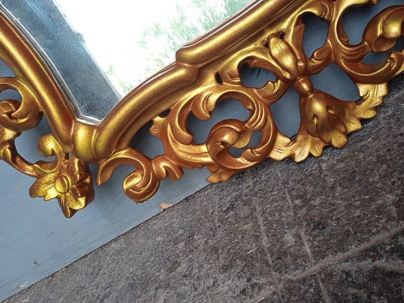 Baroque mirror Louis XV gilded wood ep XIX em - 105 cm