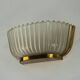 Single Art deco Seguso sconce in brass and glass. Italy 1940s