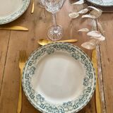 Set of 10 Moulin des loups plates