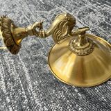 Swan brass wall lamp
