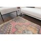 Vintage Turkish Oushak handmade wool cotton pink area rug 106x167