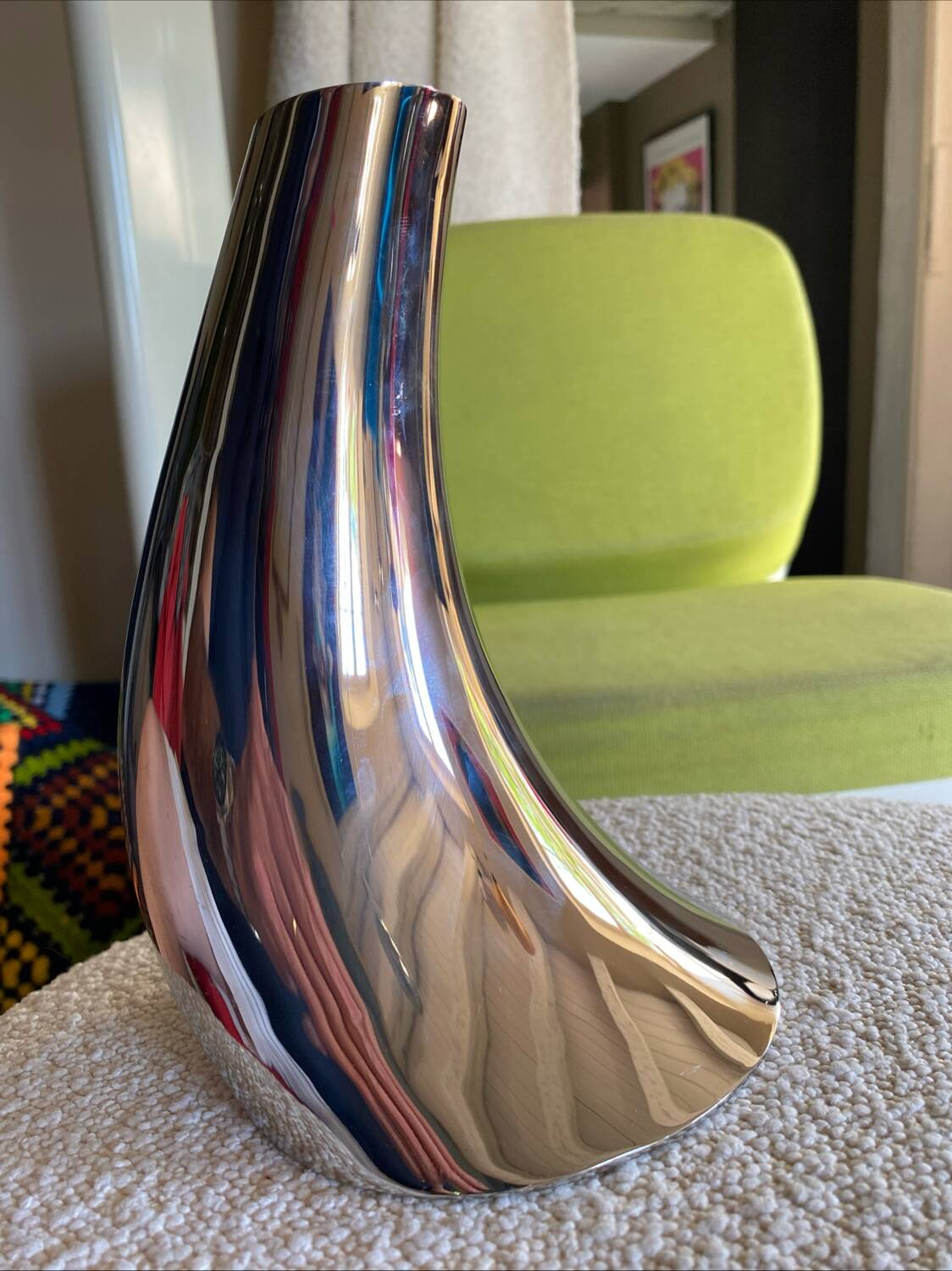 Vase acier poli de Constantin Wortmann pour Georg Jensen enn2000
