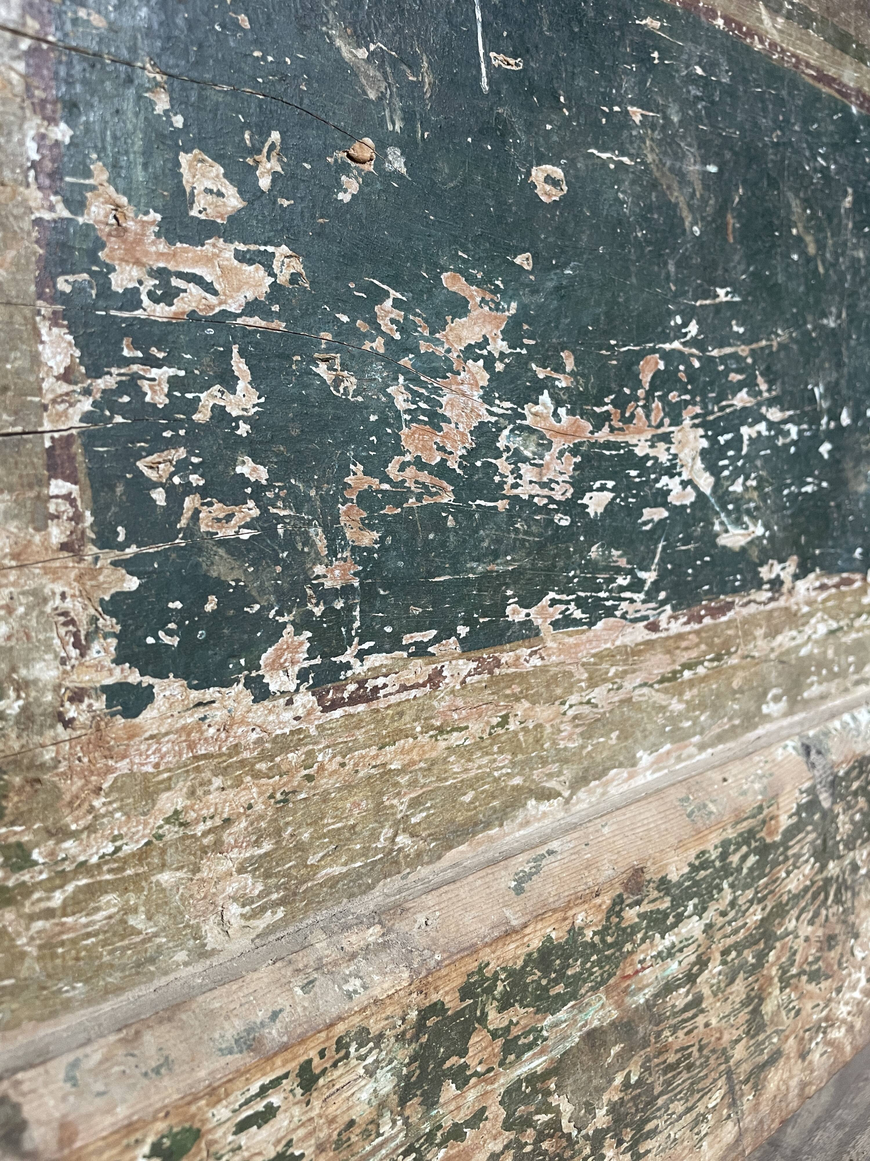 Large Antique 19th Century Continental Painted Pine Blanket Chest | Antique