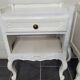 Pair of white patinated Louis XV style bedside tables