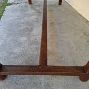 Rustic monastery farmhouse table, antique, 19th century, made of walnut.