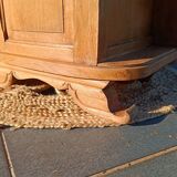 Art Deco bedside table in raw wood