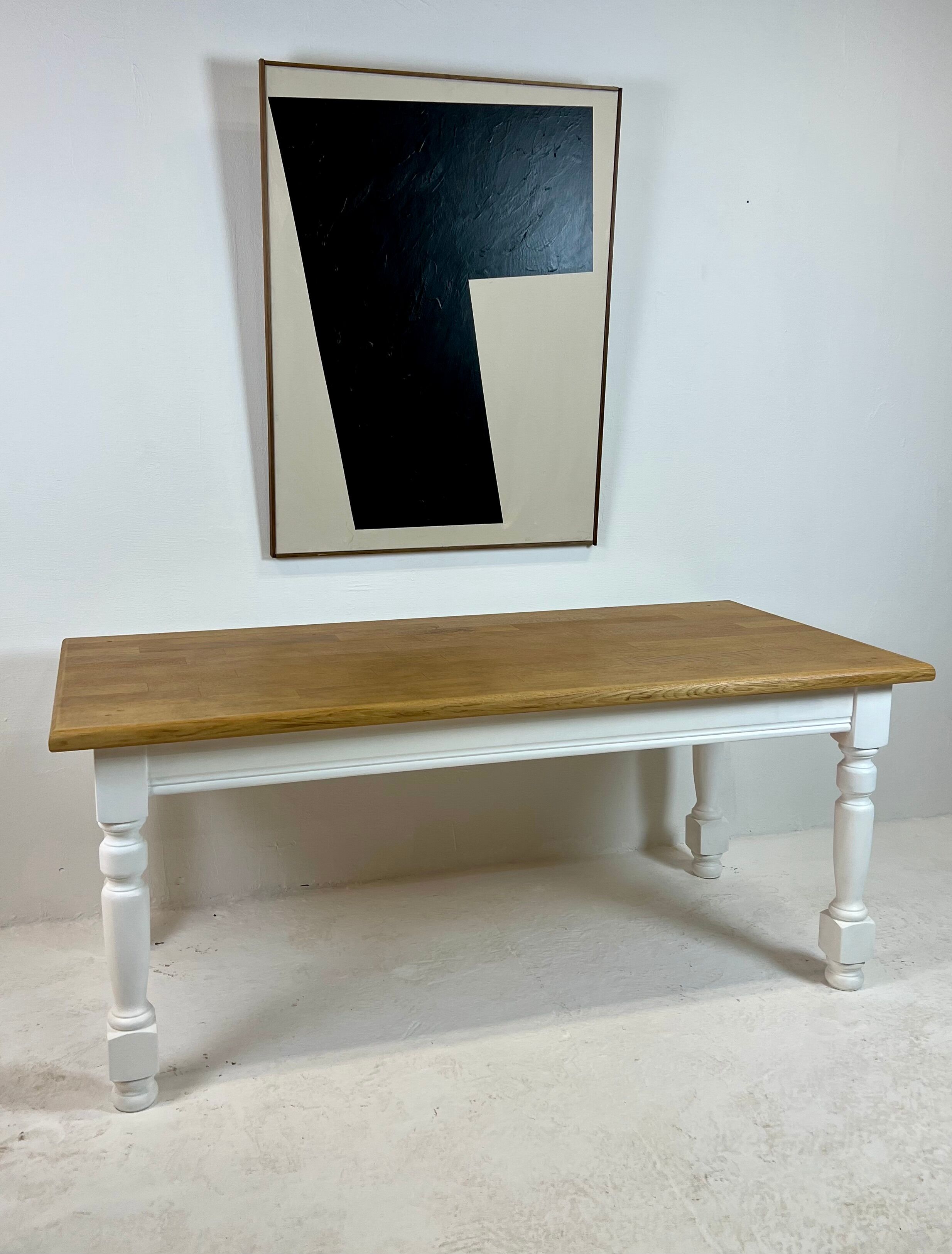Ivory white base farmhouse table