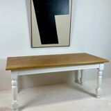 Ivory white base farmhouse table