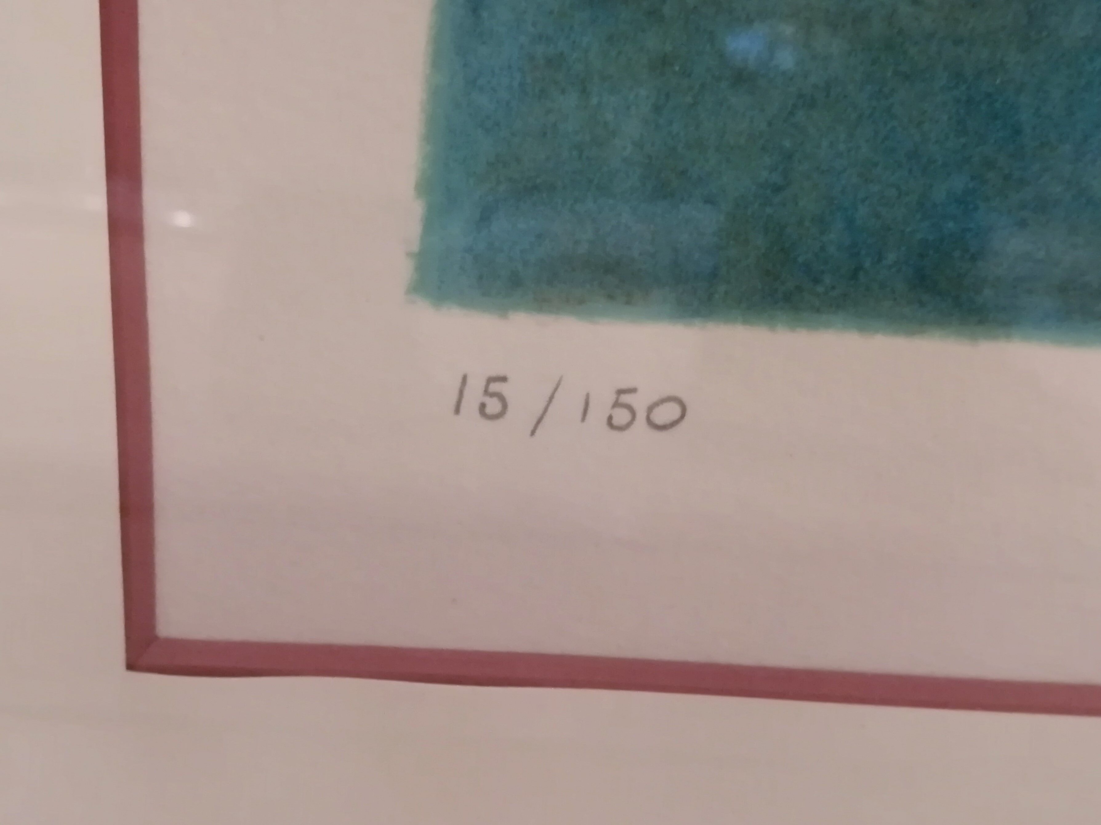 Lithography of Louis Toffoli "pink motherhood"