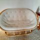 Vintage bohemian rattan canapé from the 60s and 70s.